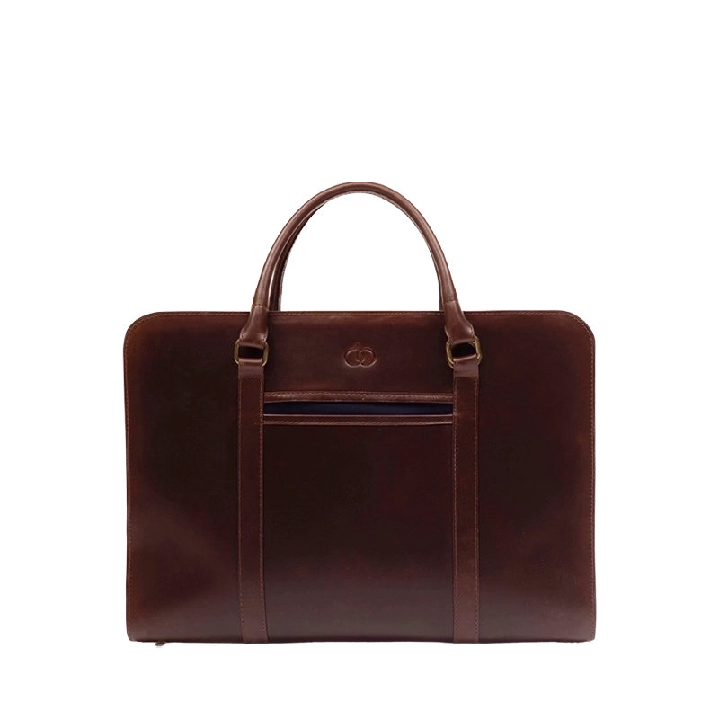 Leather Business Bag for Men in Crazy Brown, Carlos by Obi Pelle#Color_Crazy Brown